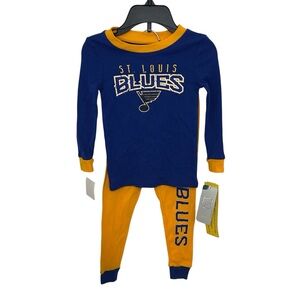NWT NHL ST. LOUIS BLUES Hockey Team 2T Pajamas Unisex Sports Fans COTTON